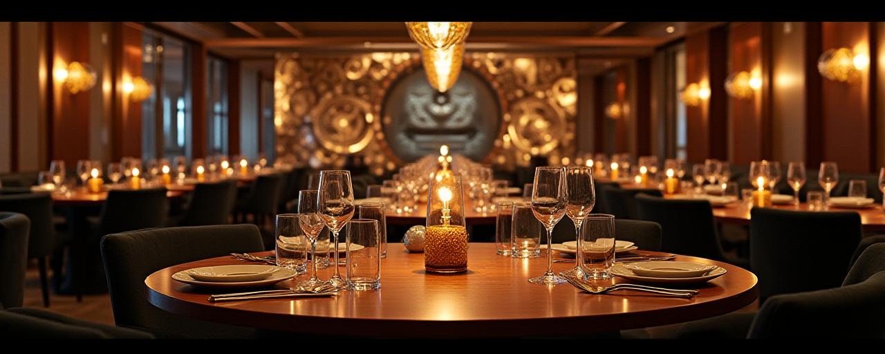 Innenansicht des Uhrwerk Bistros bei gedimmtem Licht
