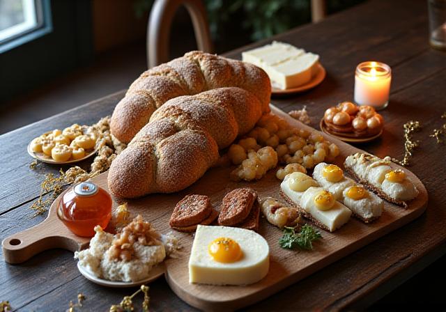 Ein prachtvoll gedeckter Brunch-Tisch im Steampunk-Stil